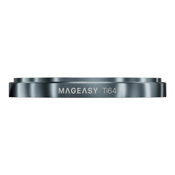 MAGEASY Bright M 不發黃軍規磁吸透明殼 iPhone 17 Pro(迷霧磁圈) + 鏡頭保護貼Lenz鈦合金(迷霧鈦) + Vetro 9H 鋼化玻璃保護膜