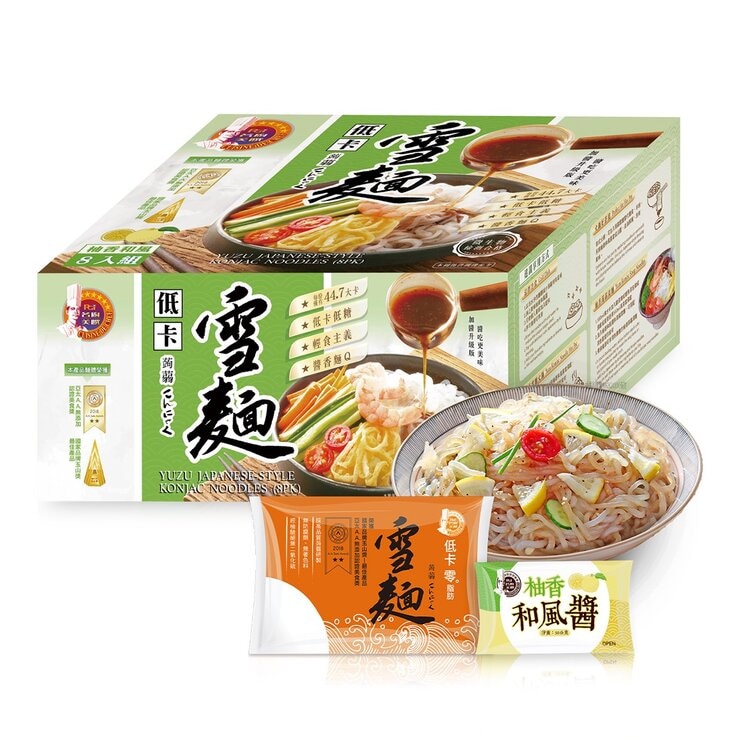 名廚美饌 柚香和風低卡蒟蒻雪麵 360公克 X 8入組