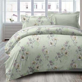 Caliphil 美國棉單人床包被套三件組 107公分 X 190公分 維西