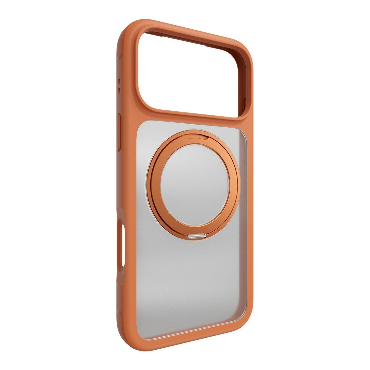 MAGEASY MagStand 360 M 磁吸旋轉支架防摔手機殼 iPhone 17 Pro Max(珊瑚) + 鏡頭保護貼Lenz(迷霧) + Vetro 9H 鋼化玻璃保護膜