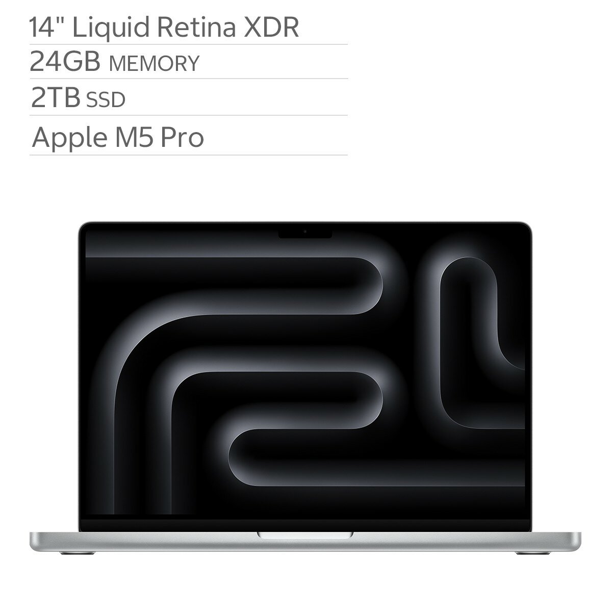 Apple MacBook Pro 14吋 搭配 M5 Pro晶片 15核心CPU 16核心GPU 24GB 2TB SSD 銀色