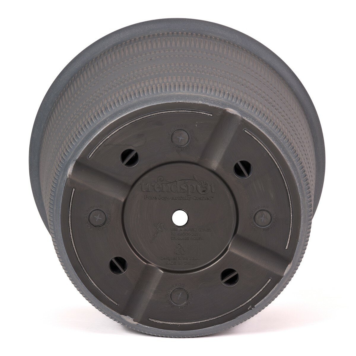 塑膠花盆 3件組 灰色