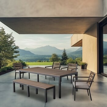 AGIO Stockholm 戶外餐桌椅六件組 AGIO Stockholm 戶外餐桌椅六件組