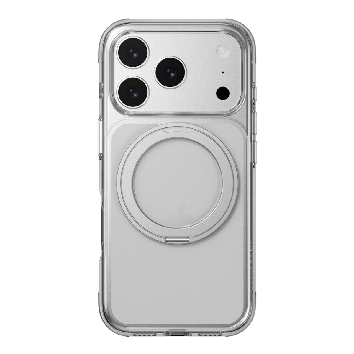 MAGEASY MagStand 360 M 磁吸旋轉支架防摔手機殼 iPhone 17 Pro(透明) + 鏡頭保護貼Lenz(午夜) + Vetro 9H 鋼化玻璃保護膜