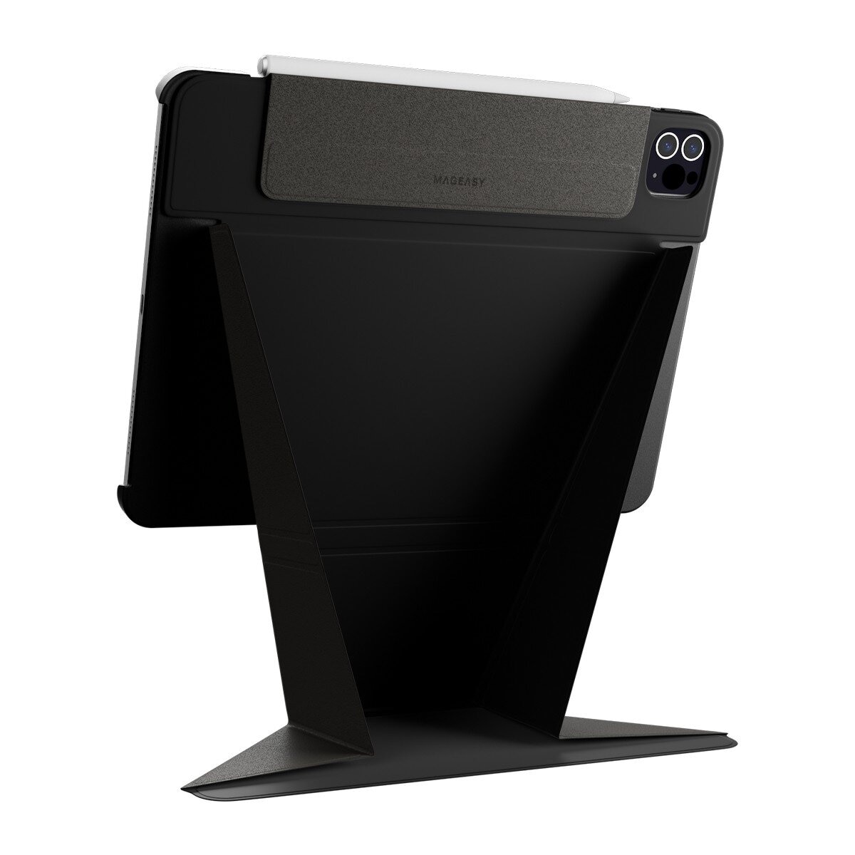 MAGEASY Lift 增高支架保護殼 適用於 iPad Air 11吋 2025 M3 / 2024 M2 & iPad Pro 11吋 2022 M2 - 18 & iPad Air 10.9吋 2022 - 20 黑