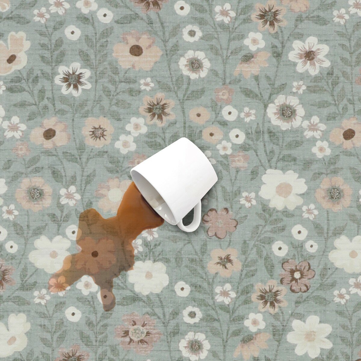 Wyatt & Ash 印花可水洗地毯 2入組 綠