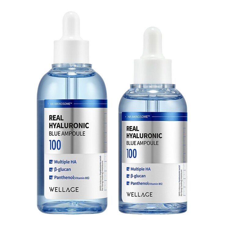 Wellage 玻尿酸藍瓶保濕精華液組