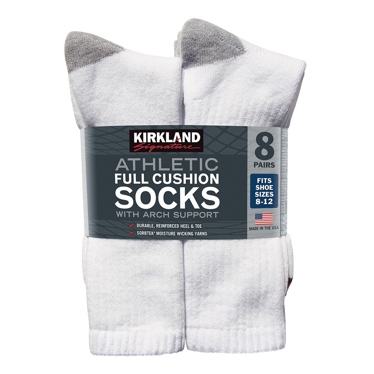 Kirkland Signature 科克蘭 運動襪 8雙入 白色