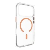 MAGEASY Bright M 不發黃軍規磁吸透明殼 iPhone 17 Pro(珊瑚磁圈) + 鏡頭保護貼Lenz(迷霧) + Vetro 9H 鋼化玻璃保護膜
