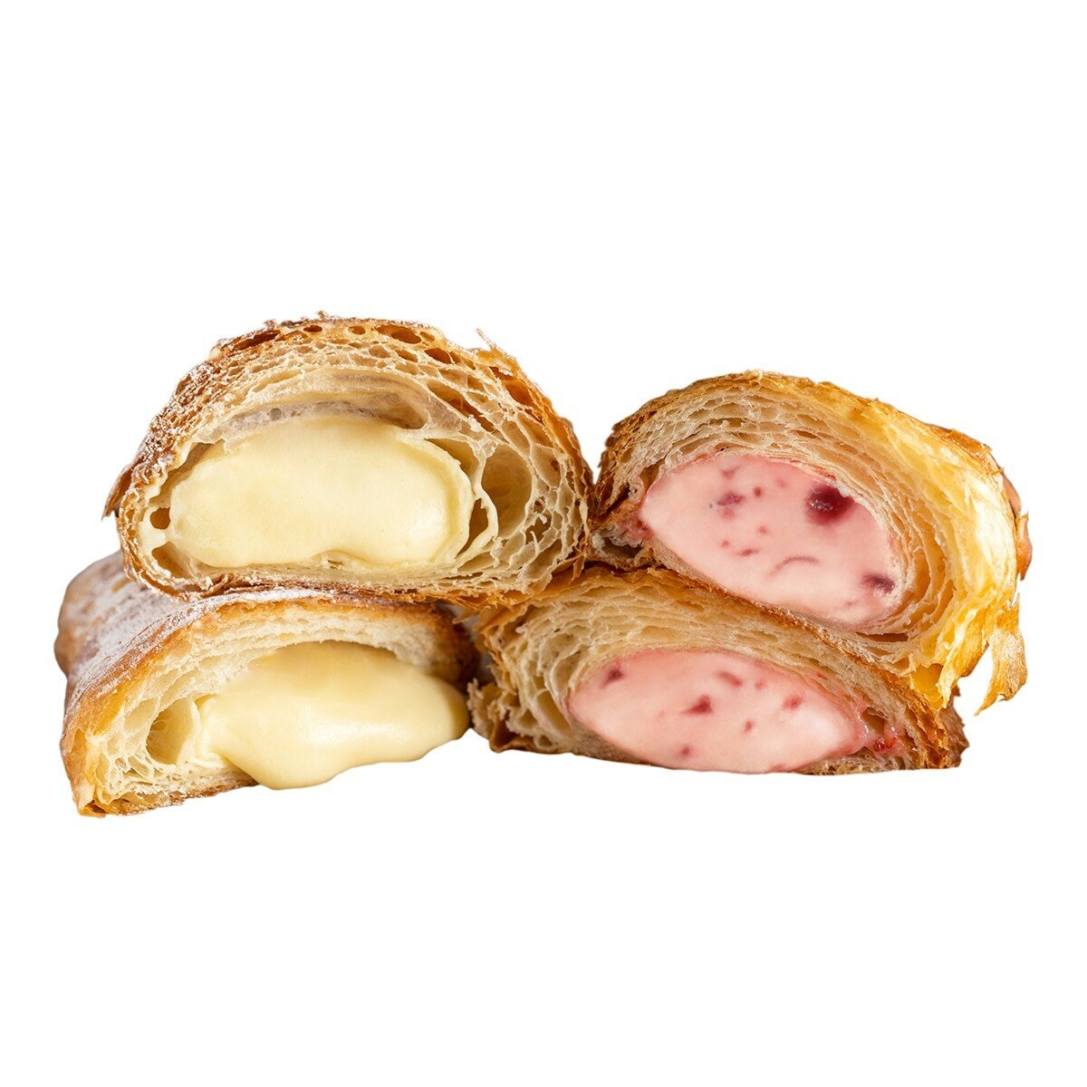 綜合草莓卡士達可鬆麵包