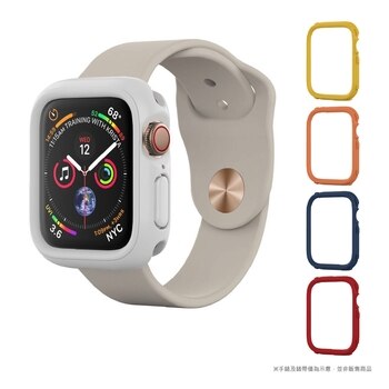 犀牛盾 Apple Watch 40公厘 Crashguard NX 防摔邊框手錶保護殼殼(適用Apple watch Series 6, SE, Series 5, Series 4)+4 飾條 (紅/藍/黃/橘)