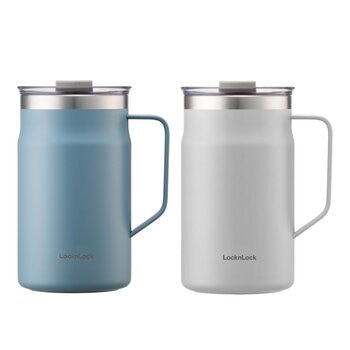 LocknLock 都會馬克咖啡杯 600毫升 X 2件組