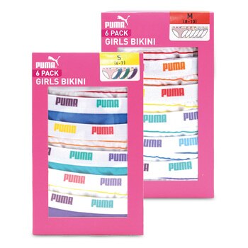 Puma 女童棉質內褲六入組 Puma 女童棉質內褲六入組