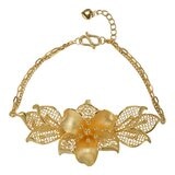 24K黃金手鍊 精品花絲 373厘