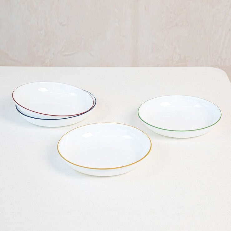 Corelle 美國製玻璃圓形餐盤 4件組