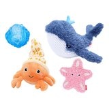 Gigwi 海洋風寵物狗玩具 4入組