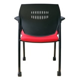 Musical Chairs Impressa 輪型扶手訪客椅 紅色椅面