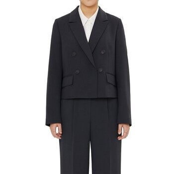 SOUP 女短版西裝外套 黑 S