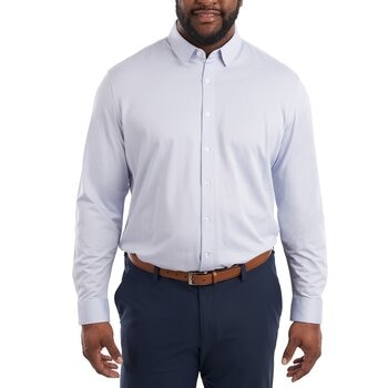 科克蘭 男長袖鈕扣領針織免燙襯衫 淺藍 S