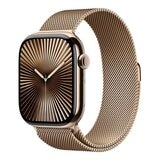Apple Watch Series 10 LTE 46公釐 金色鈦金屬錶殼 附金色米蘭式錶環 S/M