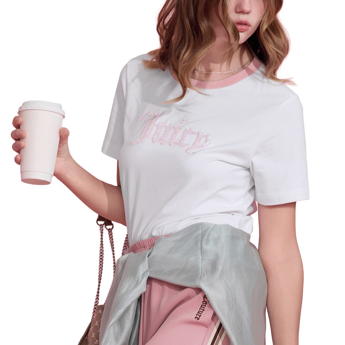 Juicy Couture 女短袖上衣 白