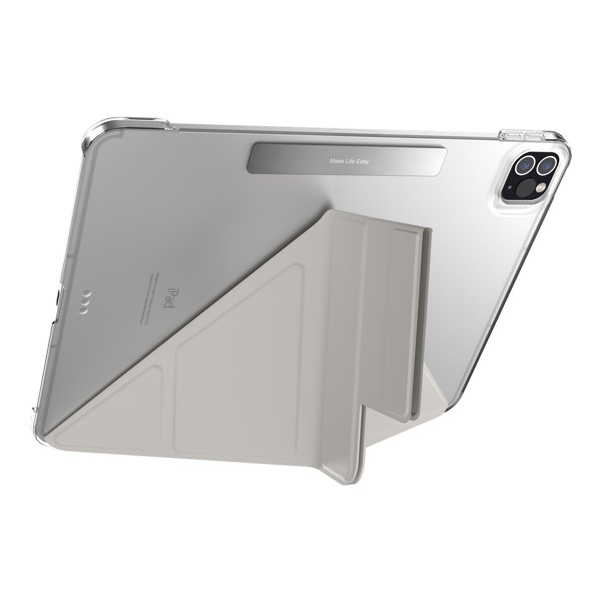 MAGEASY Facet 全方位支架透明背蓋保護套 iPad Pro 11吋 2022 M2 - 2018 & iPad Air 10.9吋 2022-20 星光灰