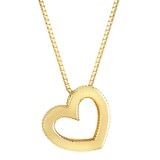 14K黃K金心型項鍊