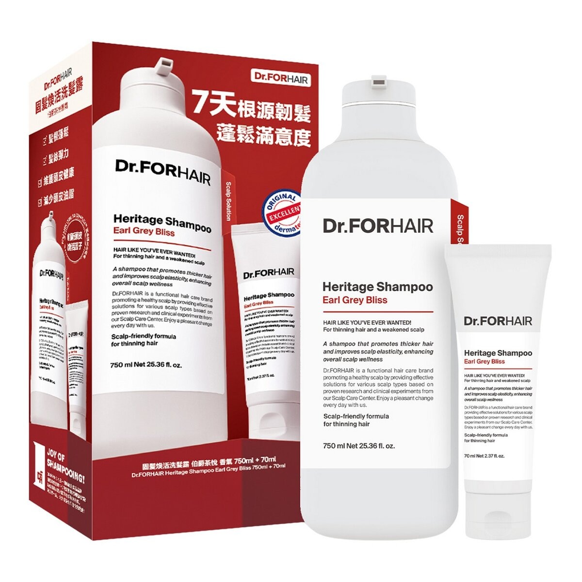 DR. FORHAIR 固髮煥活洗髮露 750毫升 + 70毫升