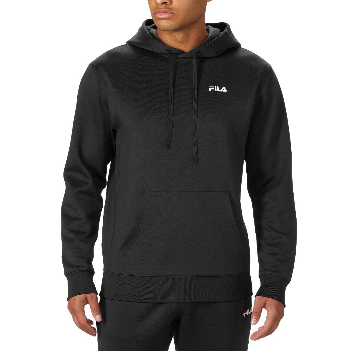 Fila 男長袖連帽上衣 黑 M
