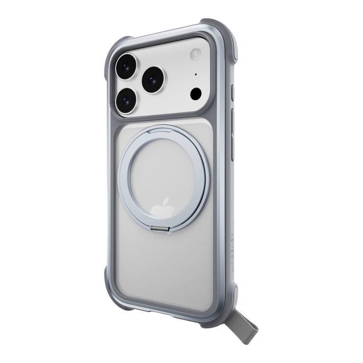 MAGEASY Odyssey Stand M 超軍規防摔磁吸支架手機殼 iPhone 17 Pro(迷霧) + 鏡頭保護貼Lenz 鈦合金(迷霧鈦) + Vetro 9H 鋼化玻璃保護膜