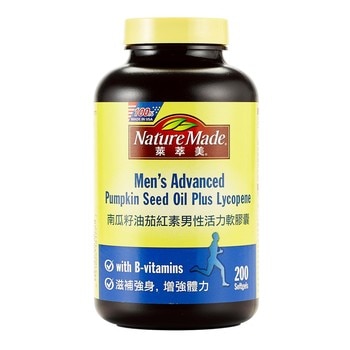 Nature Made 萊萃美 南瓜籽油茄紅素男性活力配方軟膠囊 200粒 Nature Made 萊萃美 南瓜籽油茄紅素男性活力配方軟膠囊 200粒