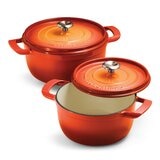 Tramontina 雙耳圓形鑄鐵鍋 含鋼頭鍋蓋 X 4件組