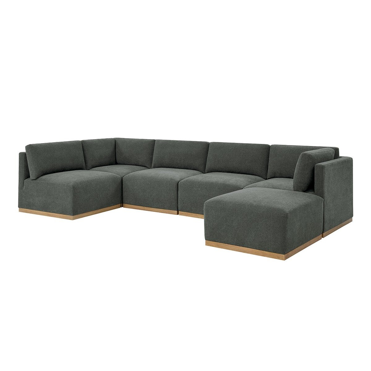 Henredon 布面模塊沙發六件組 灰色