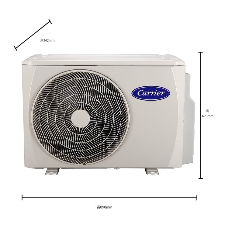 開利 10-12坪 7.4kW 智冷系列3D環繞變頻冷暖一對一分離式冷氣 含運費及基本安裝