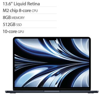 Apple MacBook Air 13吋 配備 M2晶片 8核心 CPU 10核心 GPU 8GB 512GB SSD