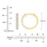0.50 克拉 14K黃K金 圓形鑽石耳環 VS2/I