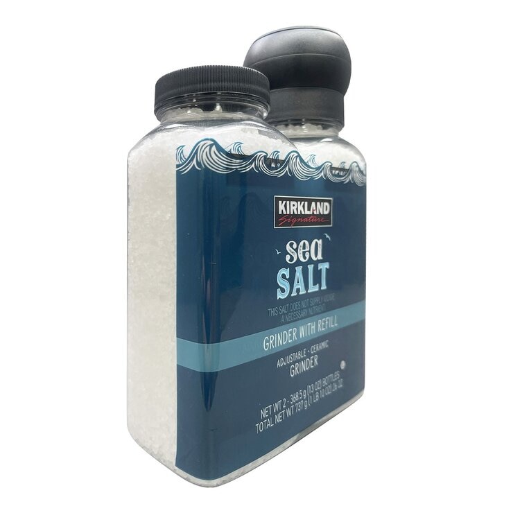 科克蘭 研磨地中海海鹽及補充瓶 737公克