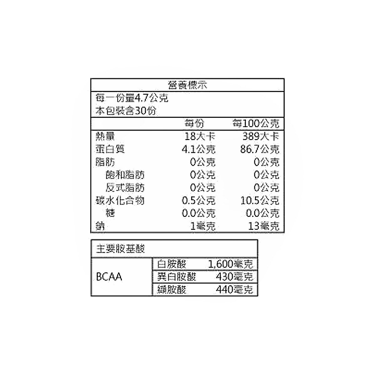 aminoVITAL 黃金級胺基酸 BCAA 4.7公克 X 30包