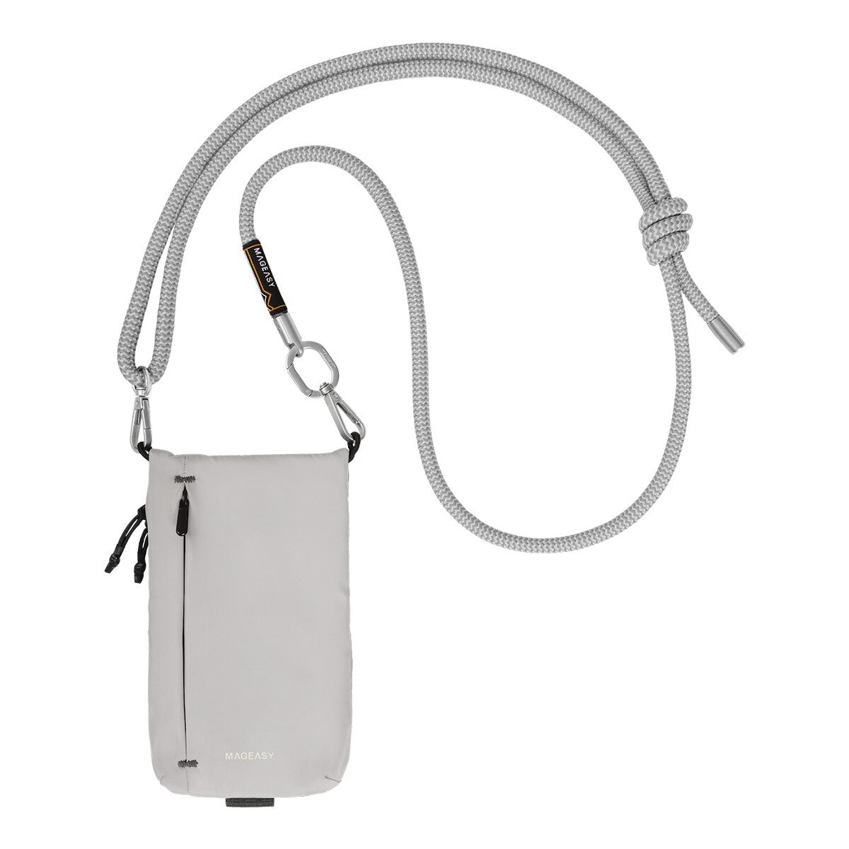 MAGEASY Phone Sacoche 手機掛繩隨行包 + 8.3mm掛繩 水泥灰 + 韌性灰掛繩