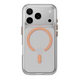 MAGEASY Bright M 不發黃軍規磁吸透明殼 iPhone 17 Pro(珊瑚磁圈) + 鏡頭保護貼Lenz鈦合金(鈦白) + Vetro 9H 鋼化玻璃保護膜