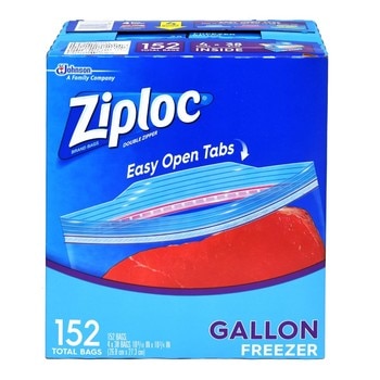 Ziploc 雙層夾鏈冷凍保鮮袋-大 152入 Ziploc 雙層夾鏈冷凍保鮮袋-大 152入