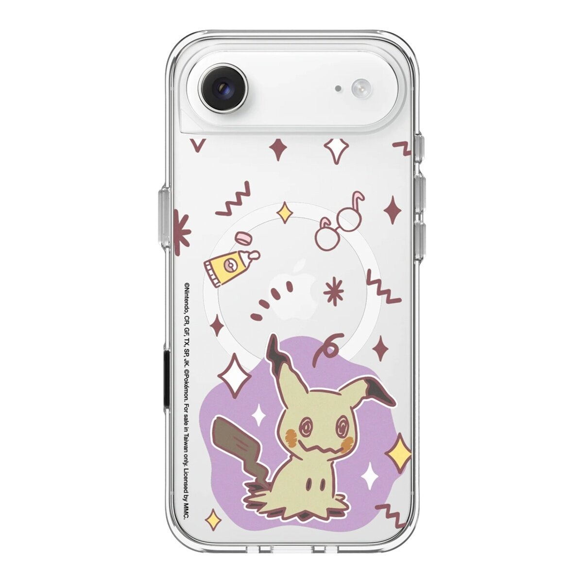 犀牛盾 iPhone 17 系列 Clear (MagSafe兼容) 抗黃化透明防摔手機殼 寶可夢 + 9H 抗藍光鋼化玻璃保護貼