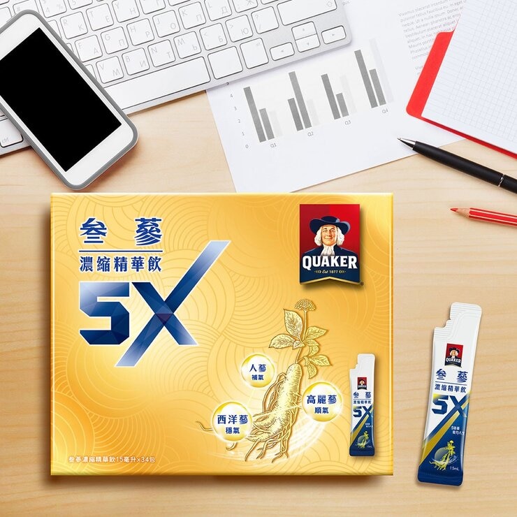 Quaker 5X Ginseng Essence 15 ml X 34-Count