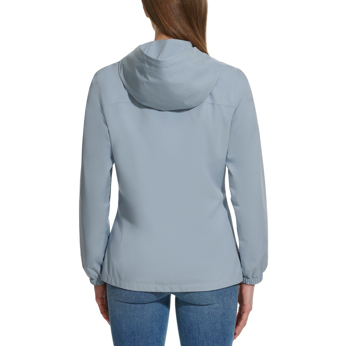 Calvin Klein 女防風連帽外套 淺藍