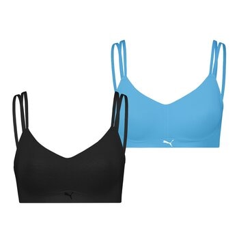 Puma 女運動內衣兩件組 黑 & 藍 75 A/B