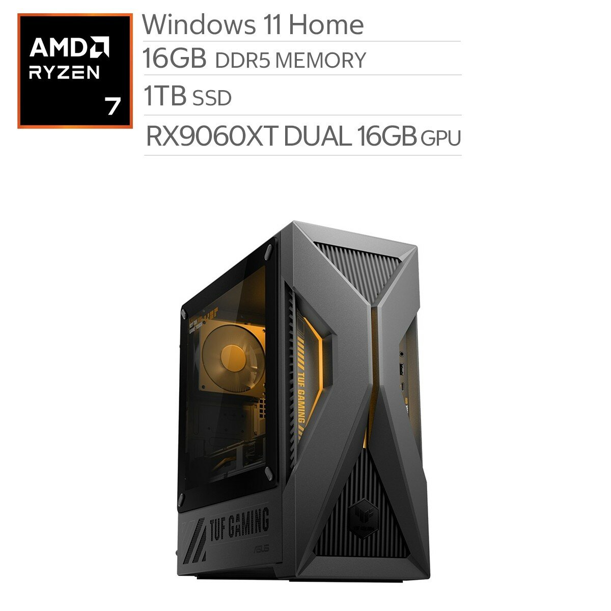 華碩 TH500MH 桌上型電競電腦 H-TM500MH-0R7260122W6A 華碩 TH500MH 桌上型電競電腦 H-TM500MH-0R7260122W6A