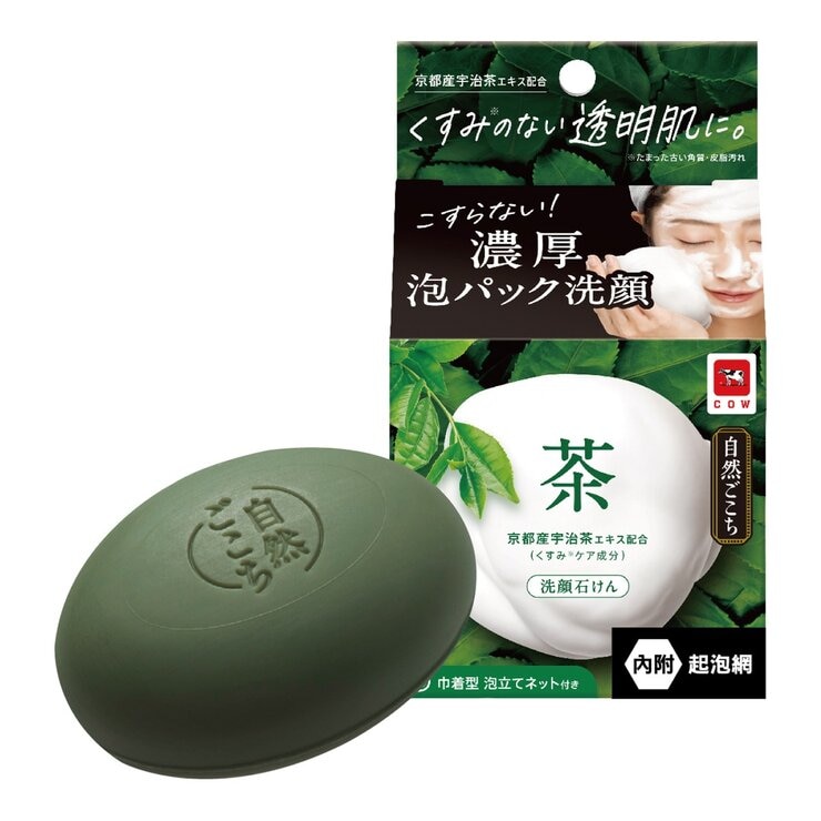 牛乳石鹼 自然派洗顏皂 (綠茶) 80公克 X 4入