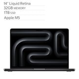 Apple 14吋 MacBook Pro M5晶片 10核心CPU 10核心GPU 32GB 1TB SSD