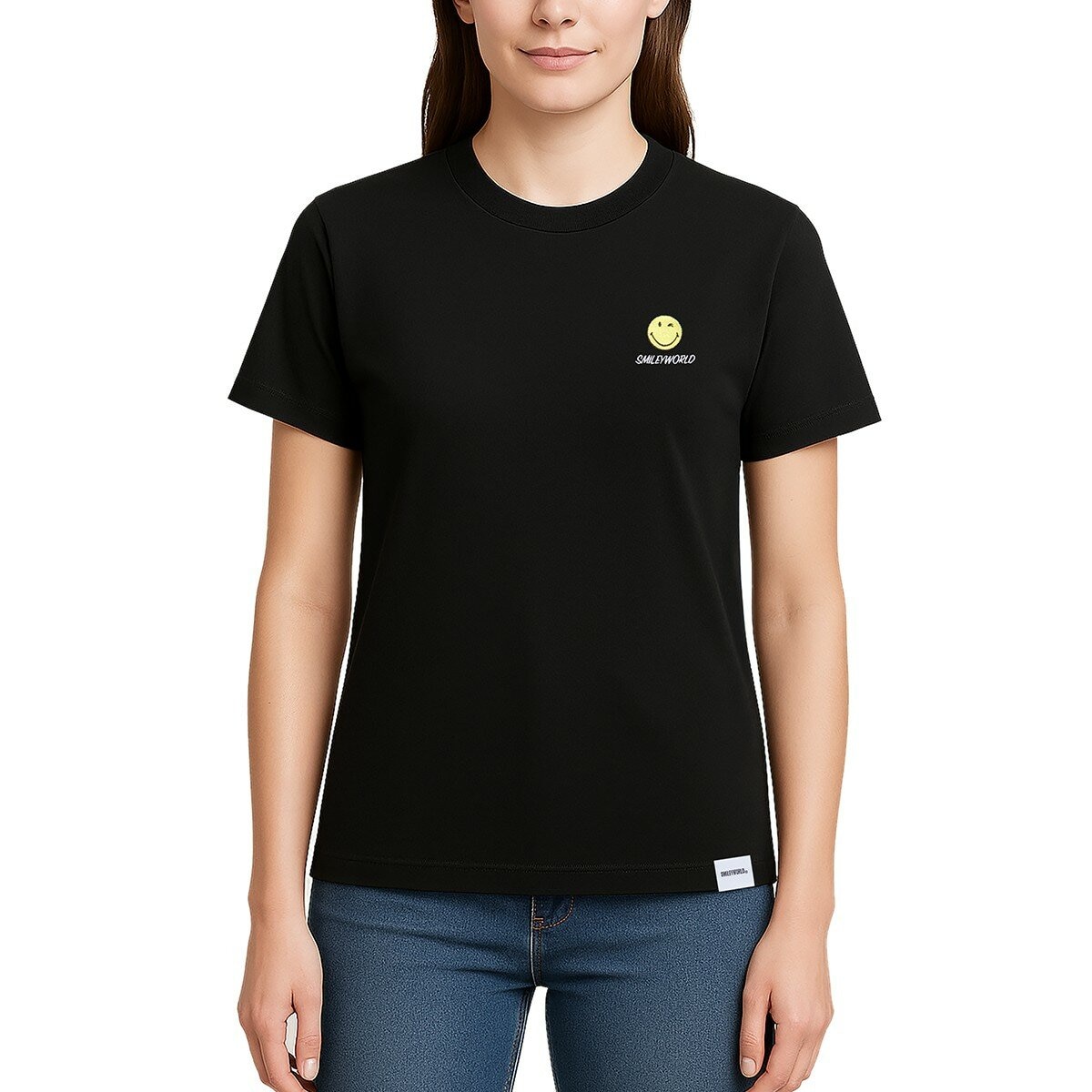 Smiley World 女短袖圓領上衣
