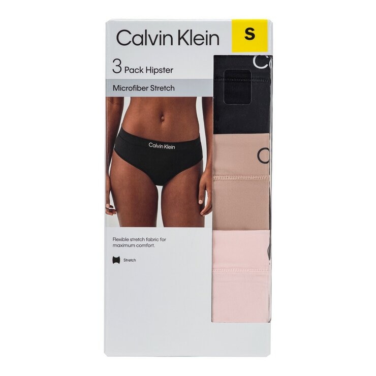 Calvin Klein 女內褲三入組 S 黑+膚+淺粉 Calvin Klein 女內褲三入組 S 黑+膚+淺粉